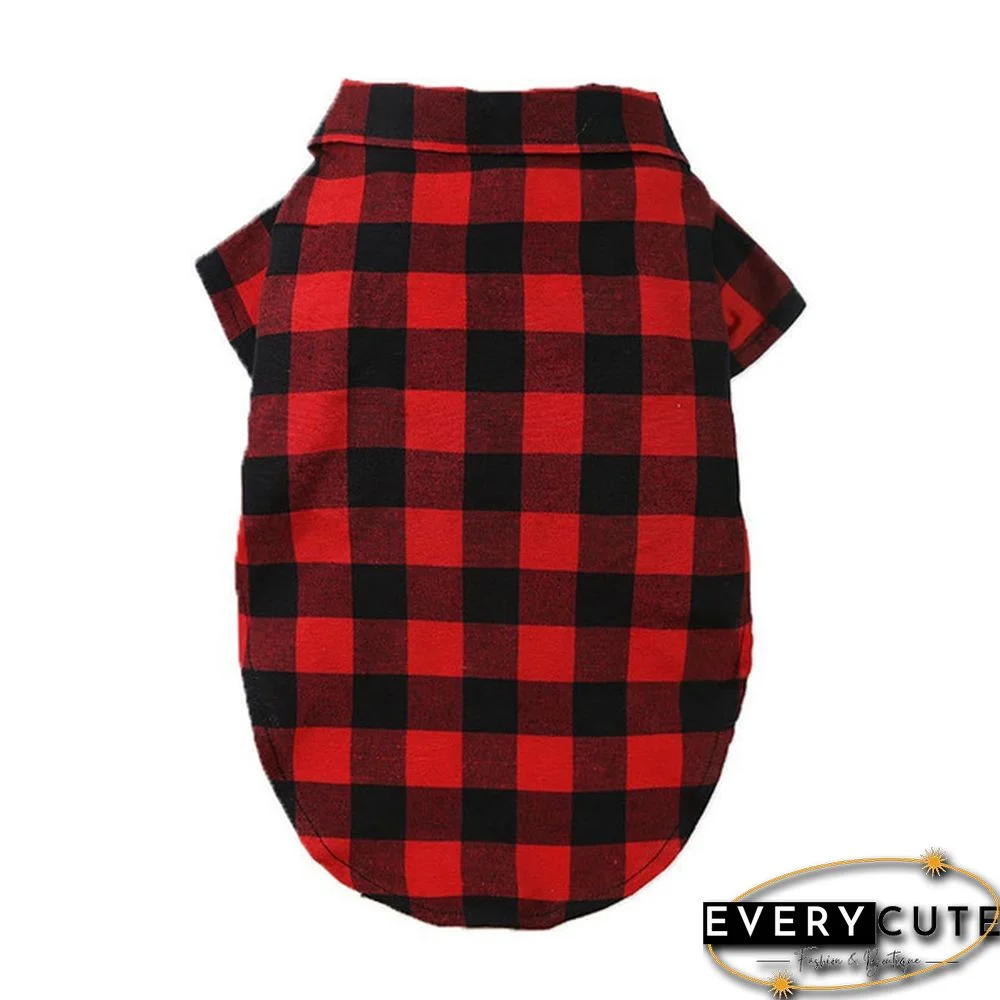 3 Colors Dog Plaid Shirt with Bow Tie Pet Clothes for Puppy Cat Western Collar Shirts Birthday Party Holiday Wedding Costume Outfit