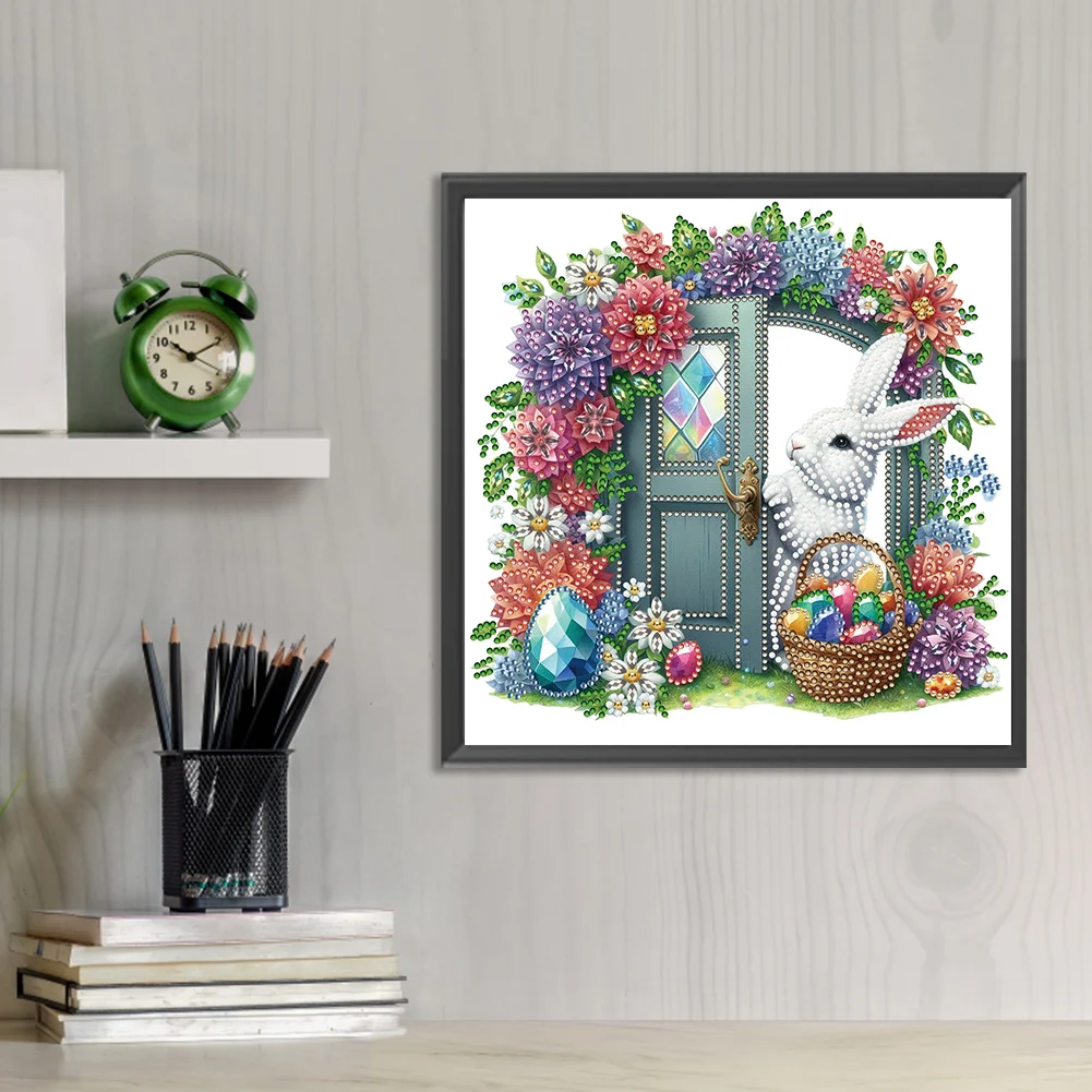 Diamond Painting - Partial Special Shaped Drill - Garden Rabbit(Canvas|30*30cm)