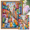 (US Only)Cat Printed Cross Stitch Kit 40x55cm DIY 11CT Embroidery Craft Set Home Decor