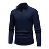 Men's Stylish Half-Zip Ribbed Sweater by Inlyline