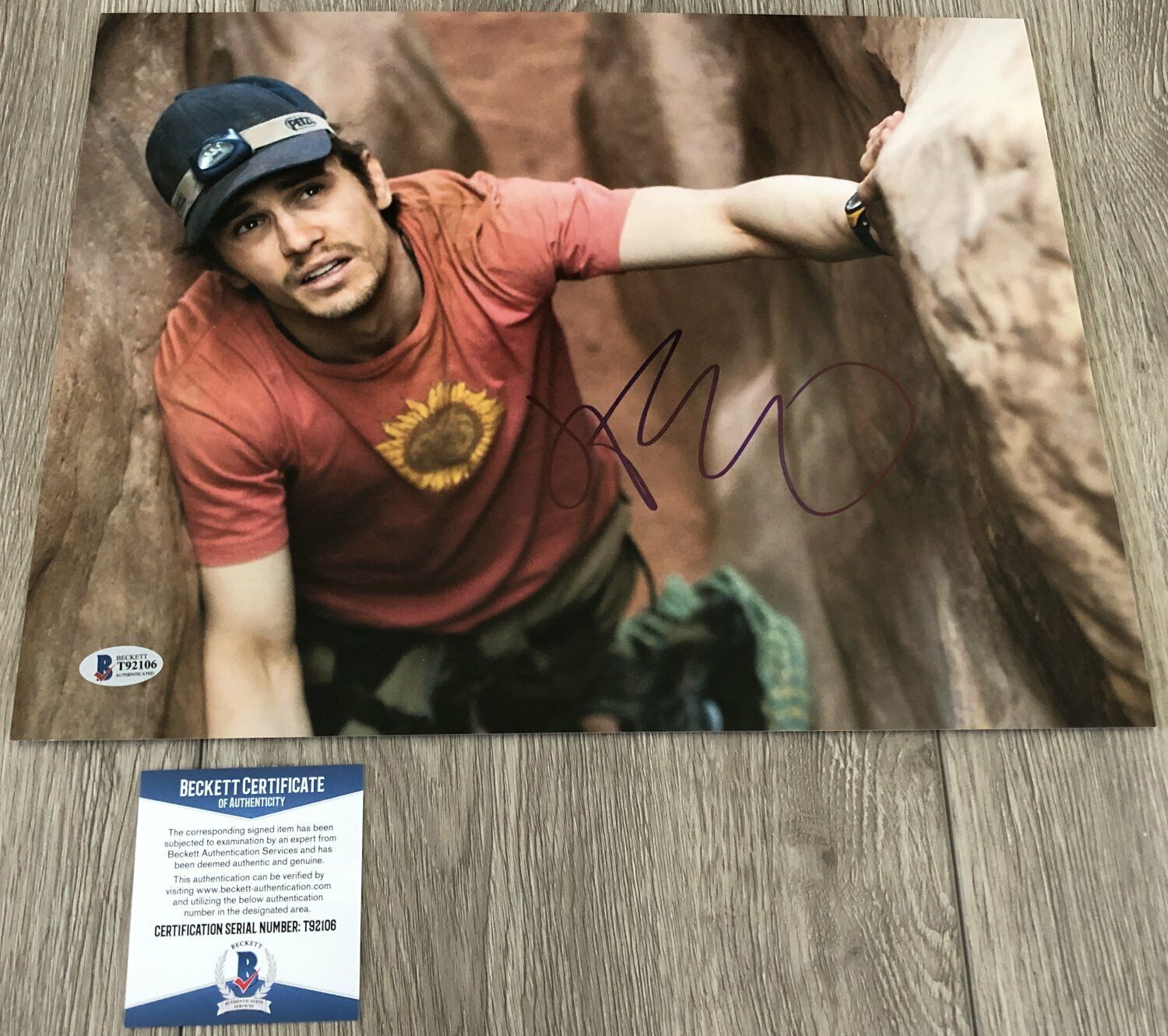 JAMES FRANCO SIGNED AUTOGRAPH 127 HOURS 11x14 Photo Poster painting w/PROOF & BECKETT BAS COA