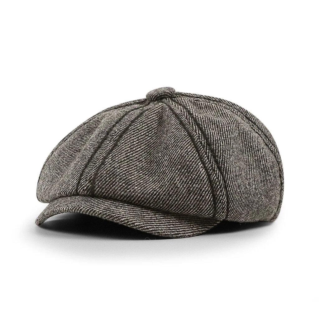 TOHUIYAN Unisex Woolen Octagonal Hat Men Autumn Winter Newsboy Cap Retro Bone Gorras Gatsby Caps Women Casual Boina Beret Hats
