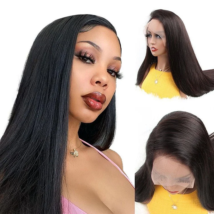 Straight Full Lace Front Human Hair Wigs-elleschic