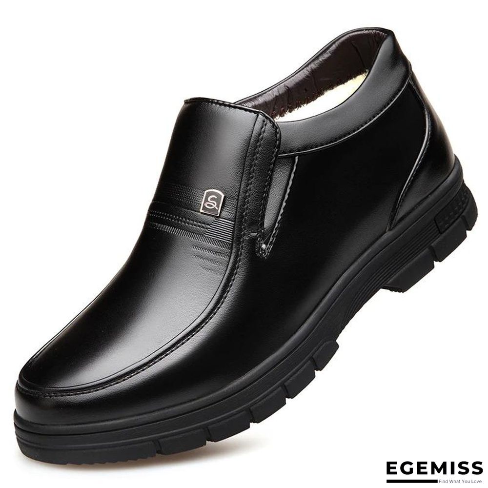Man Winter Boots Quality Soft Leather Father Shoes Brands White Wool Inner Boots Man Snow Leather Boots | EGEMISS