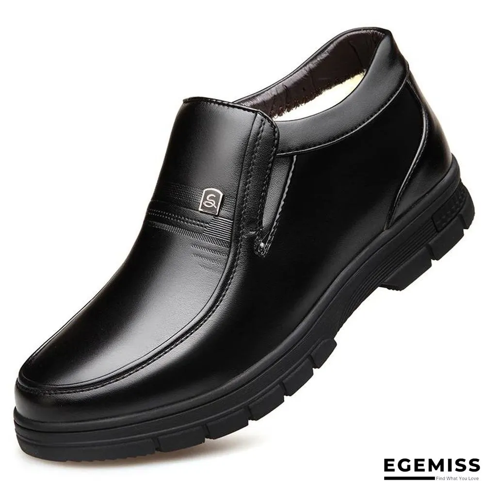 Man Winter Boots Quality Soft Leather Father Shoes Brands White Wool Inner Boots Man Snow Leather Boots | EGEMISS