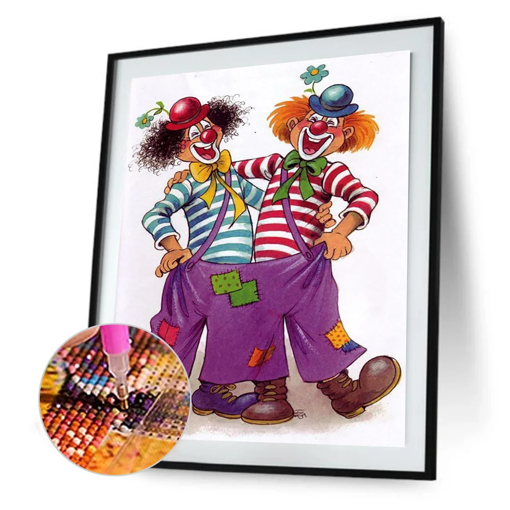 Diamond Painting - Full Round Drill - Clowns(30*40cm)
