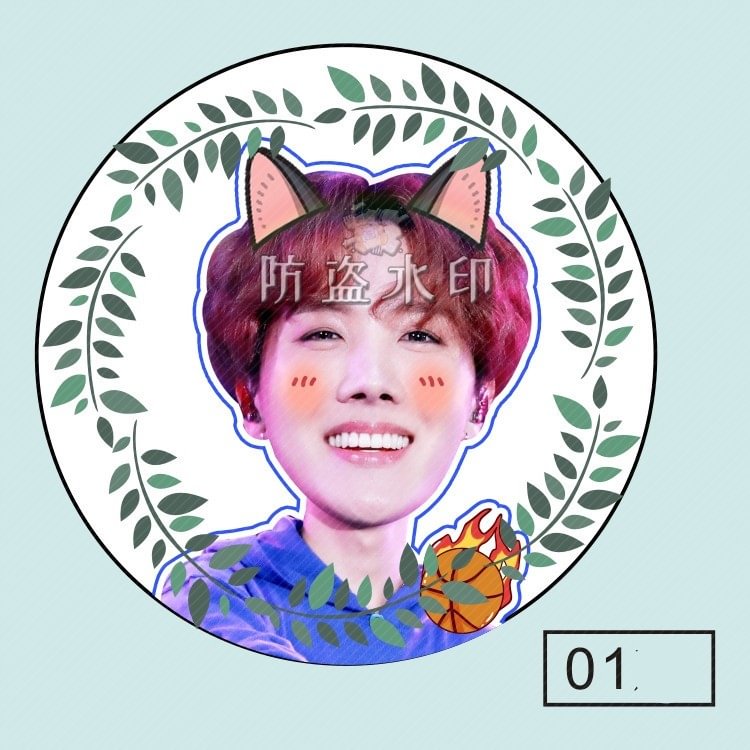 BTS J-Hope Cute Cartoon Brooch Badge