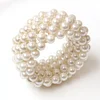 Simple Cream Pearls Wedding Catering Napkin Ring