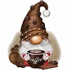 Coffee Gnome - 11CT Stamped Cross Stitch - 40*40cm