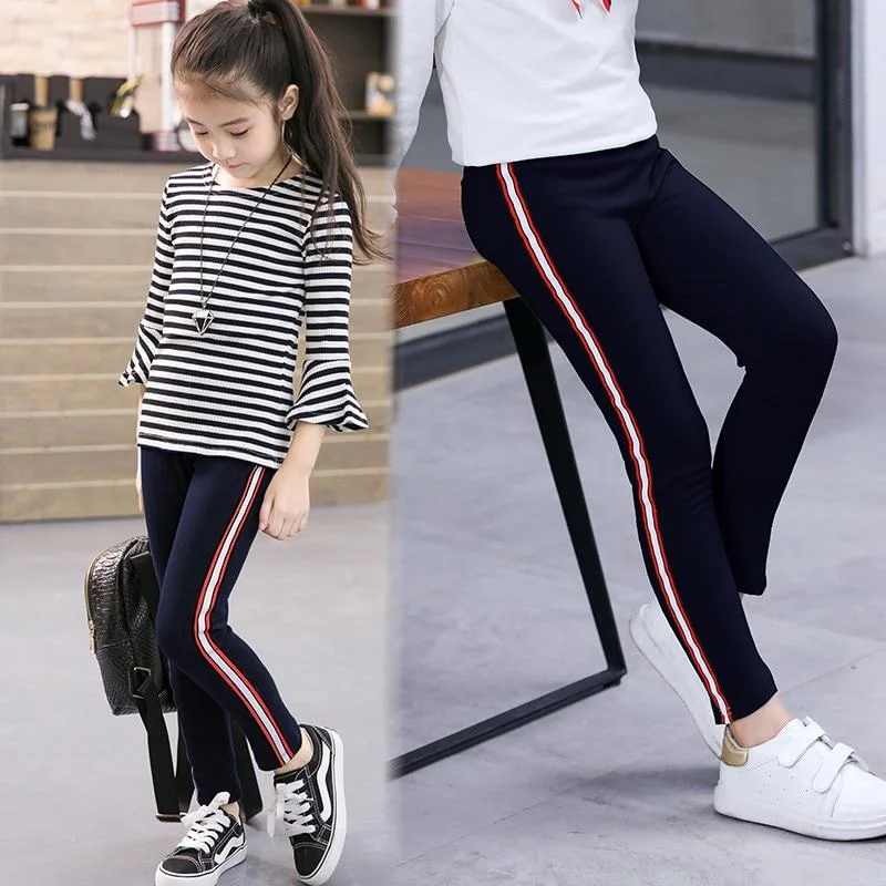 Elastic Leggings for Girls Pants Cotton Skinny Girl Pencil Pants Spring Autumn Stretch Leggings Girls Trousers Kids Sport Pants