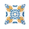 Blue Floral Plush Home Living Creative Sofa Cushion Pillow Cover