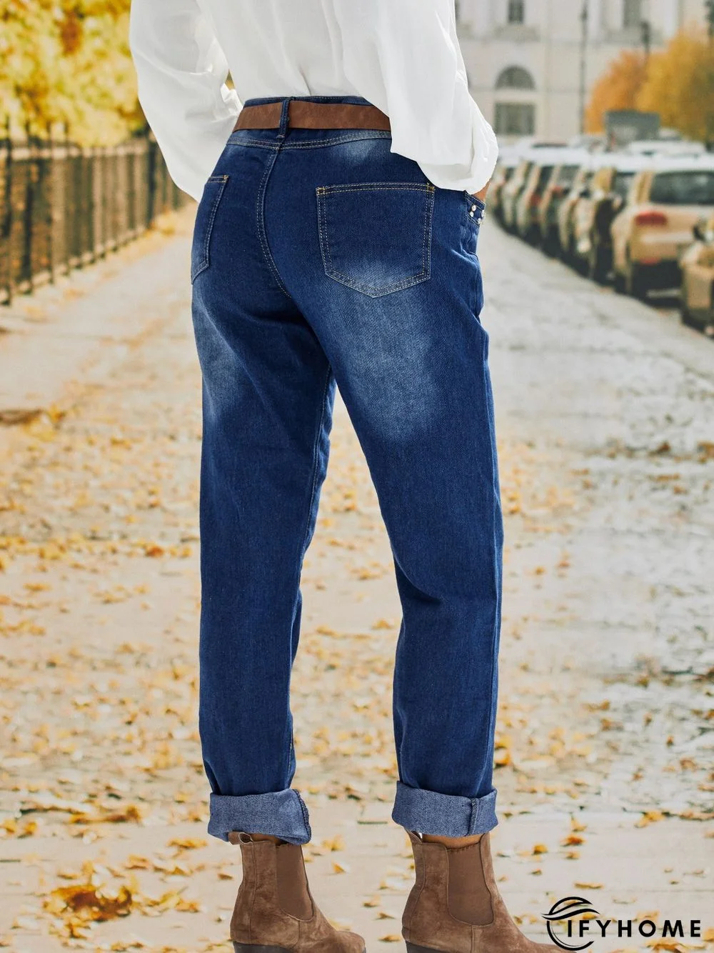 Blue Dip-Dyed Denim Casual Jeans | IFYHOME