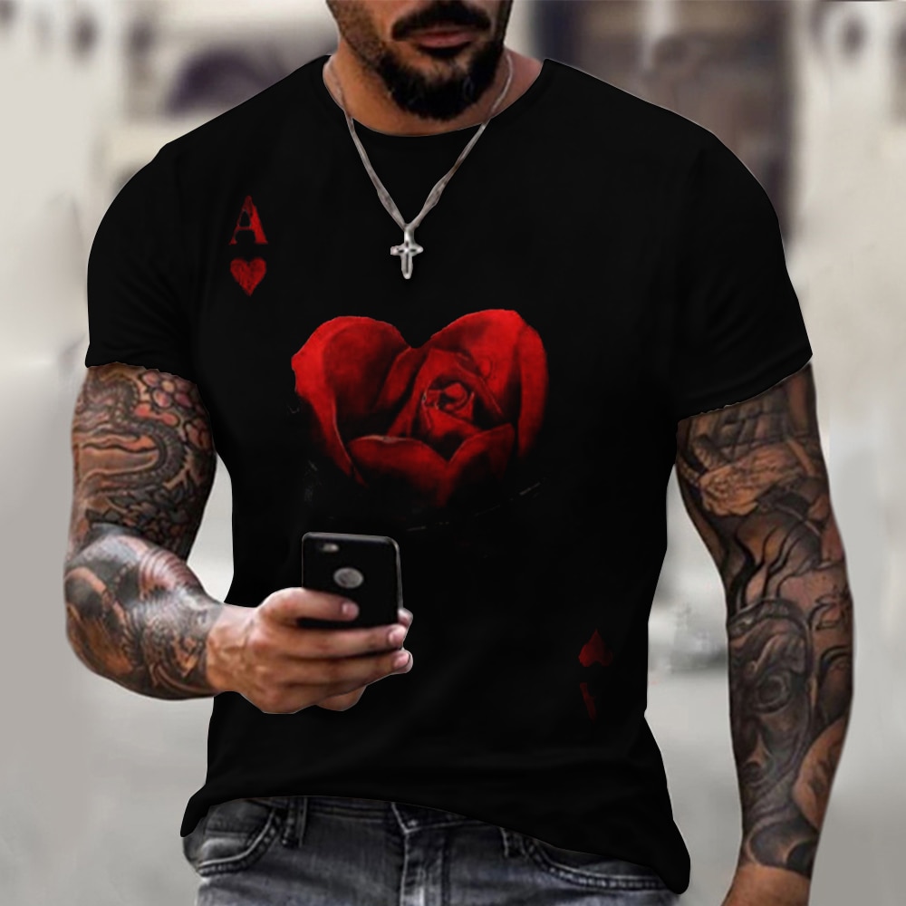

Rose Love - 3D Printed Men T Shirt, Xxl, 501 Original