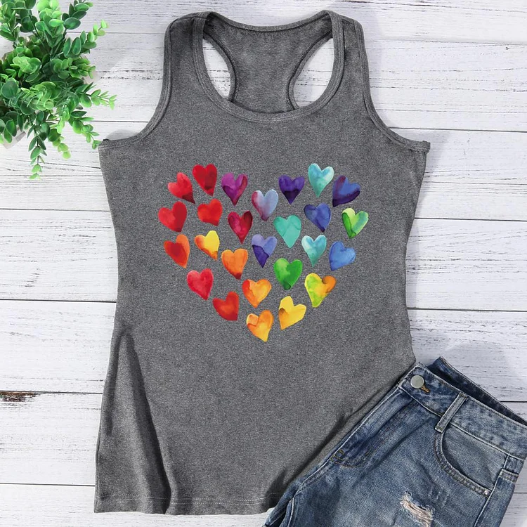 Love  heart valentine's day Vest Top-Annaletters