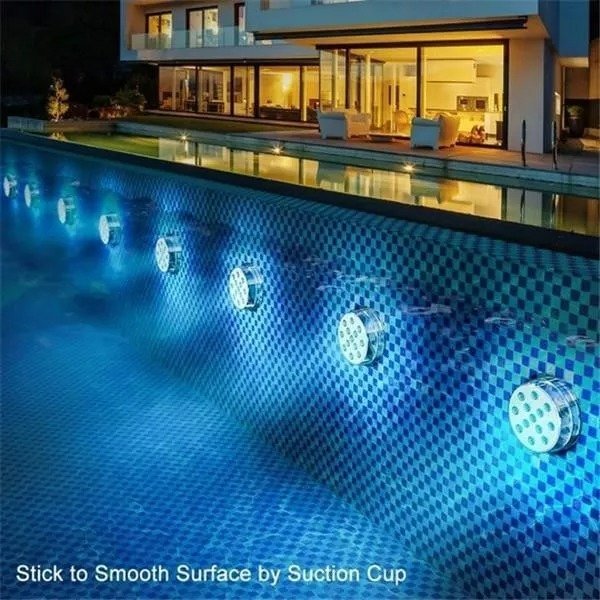 Submersible LED Pool Light with Remote Control（a remote control）