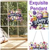 Diamond Painting Acrylic Single Side Drill Easter Egg Pendant Charms Kits for Adults Home Window Decor