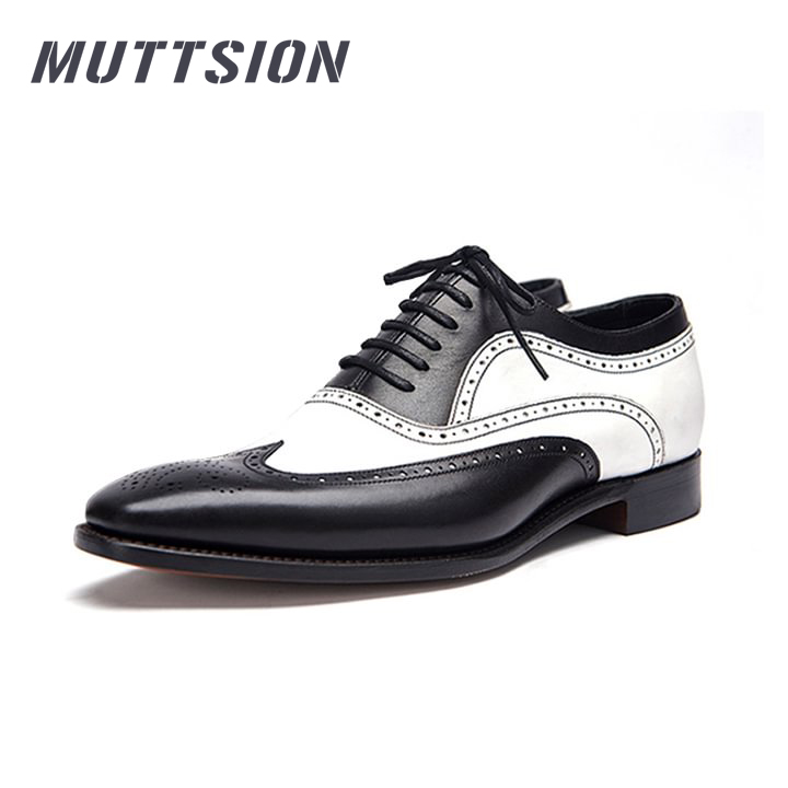 MUTTSION Brock Carved Formal Dress British Style Matching Color Oxford Business Leather Shoes MUTTSION.COM MUTTSION