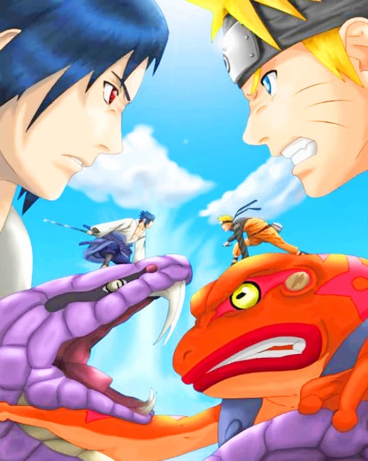 

Naruto Vs Sasuke – Paint By Numbers - 40*50CM, 501 Original