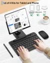 Compatible With Samsung Galaxy Z Fold 6/5/4/3/2, Metal 360-Degree Rotating Magnetic Set Includes Mini Wireless Bluetooth Keyboard, Mouse, Comfortable Adjustable Mobile Phone Holder, Capacitive Pen, S Pen Holder, Easy To Carry