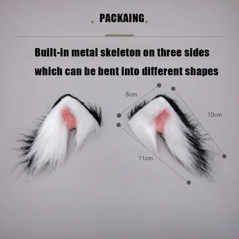 OJBK 1 Pair Cute Cat Fox Fur Ear Hair Hoops Lolita Anime Cosplay Headwear Women Girls Fashion Hairpin Plush Hair Accessories NEW