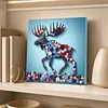 DIY Pre-Framed Deer Button Art Canvas Kit