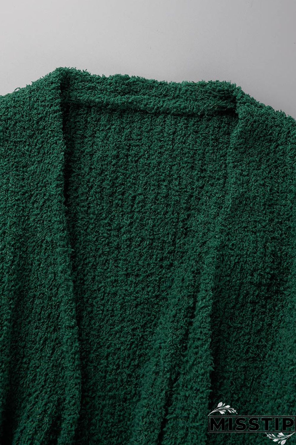 Green Casual Solid Patchwork Cardigan Collar Outerwear