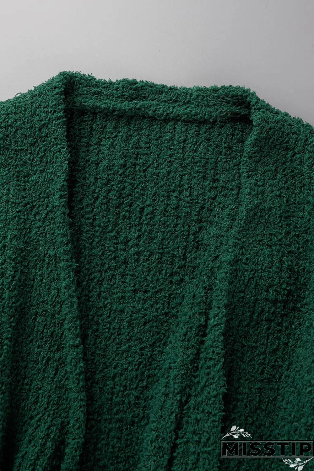 Green Casual Solid Patchwork Cardigan Collar Outerwear