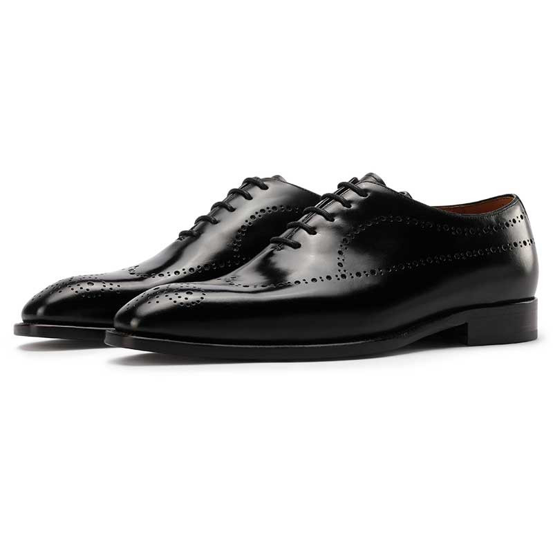 Black Mens Wholecut Leather Dress Shoes Business : Free Shipping