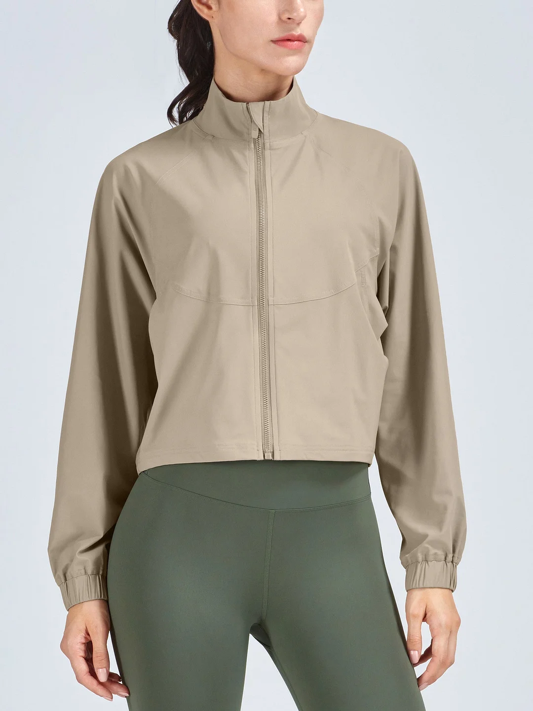 Long Sleeve Sun Protection Loose Zipper Gym Jacket
