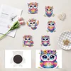 (US Local)6Pcs Diamond Painting Refrigerator Magnets Diamond Art Kits for Adults (Owl)