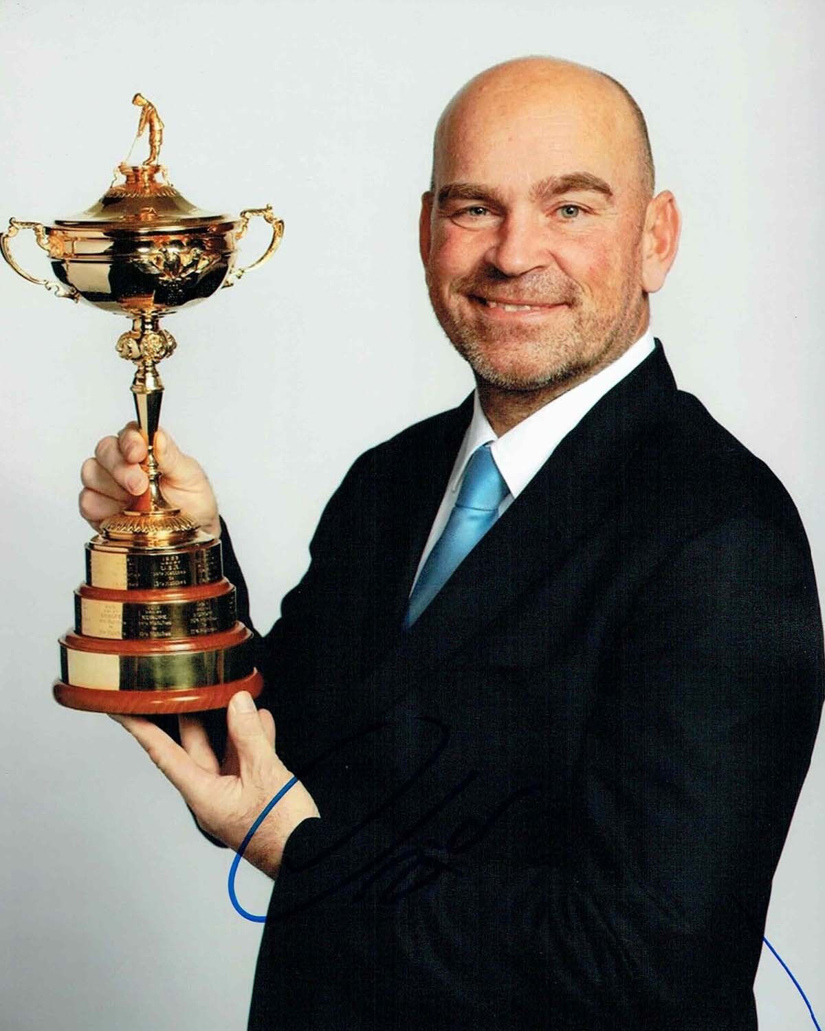 Thomas BJORN 2018 Golf Ryder Cup Captain Signed 10x8 Photo Poster painting 2 Autograph AFTAL COA