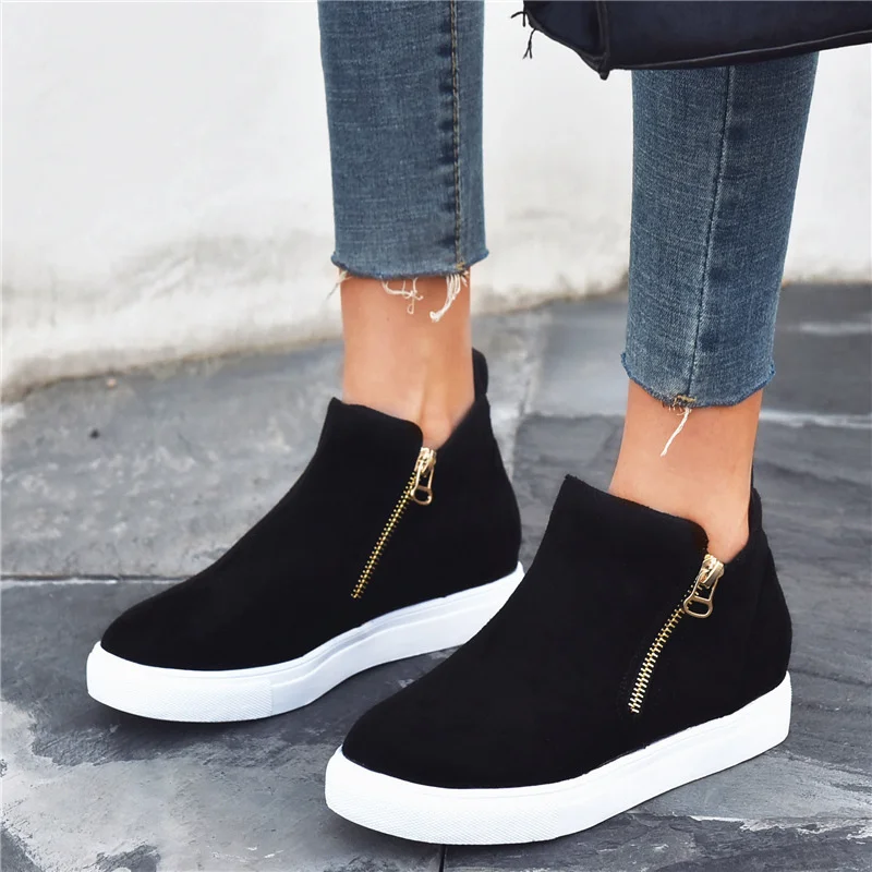 Casual and comfortable round toe ladies short boots