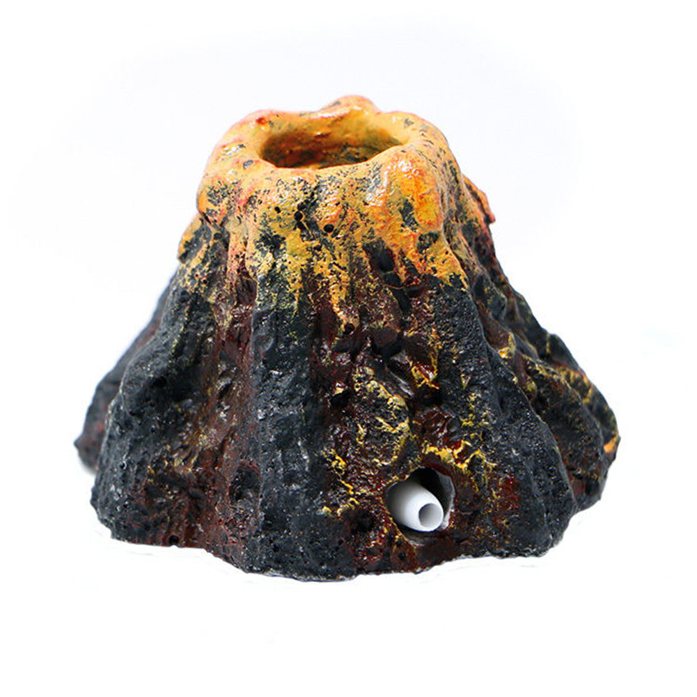 

Aquarium Volcano Shape & Air Bubble Stone Oxygen Pump Fish Tank Ornament, 501 Original