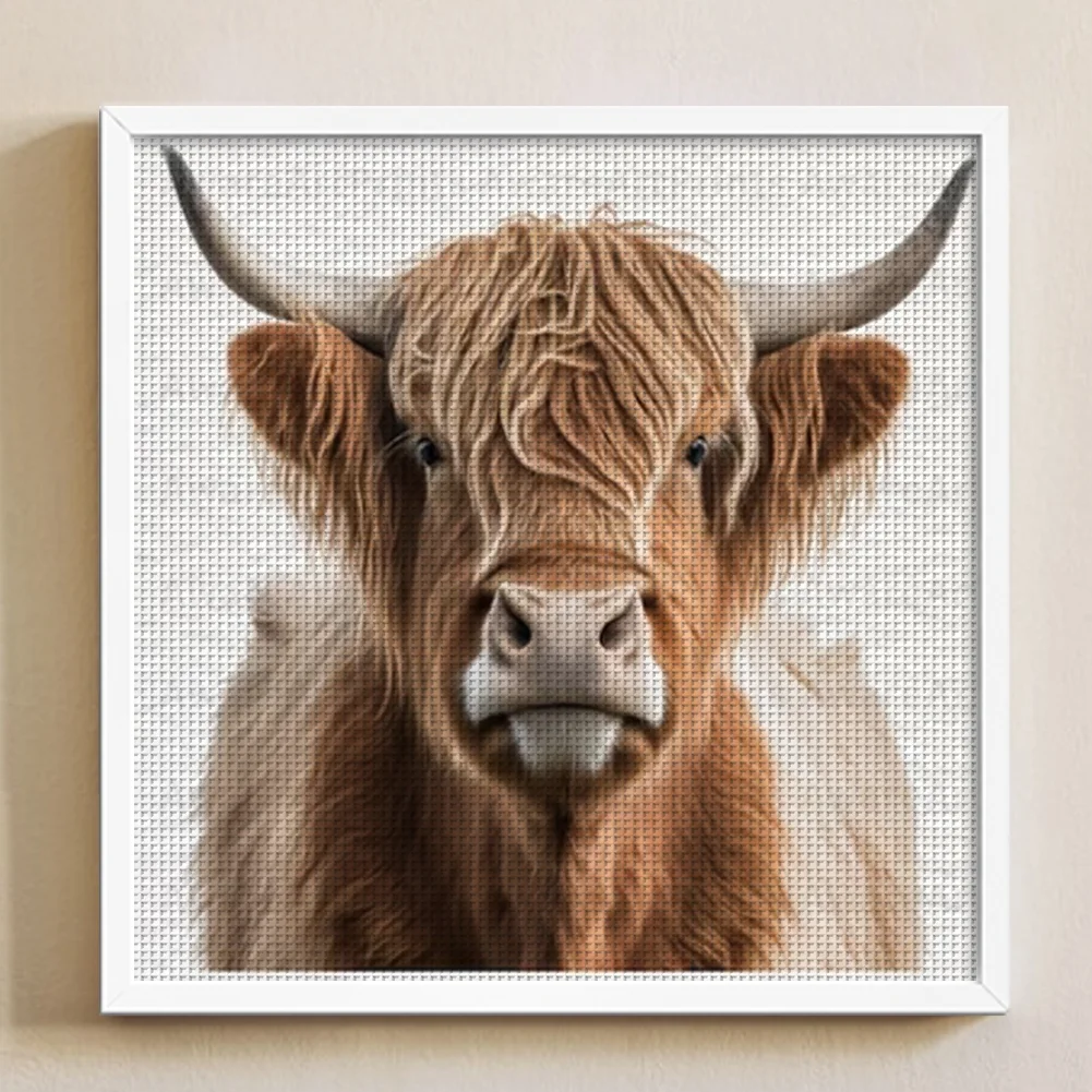 14CT Full Stamped Cross Stitch - Yak(Canvas|30*30CM)