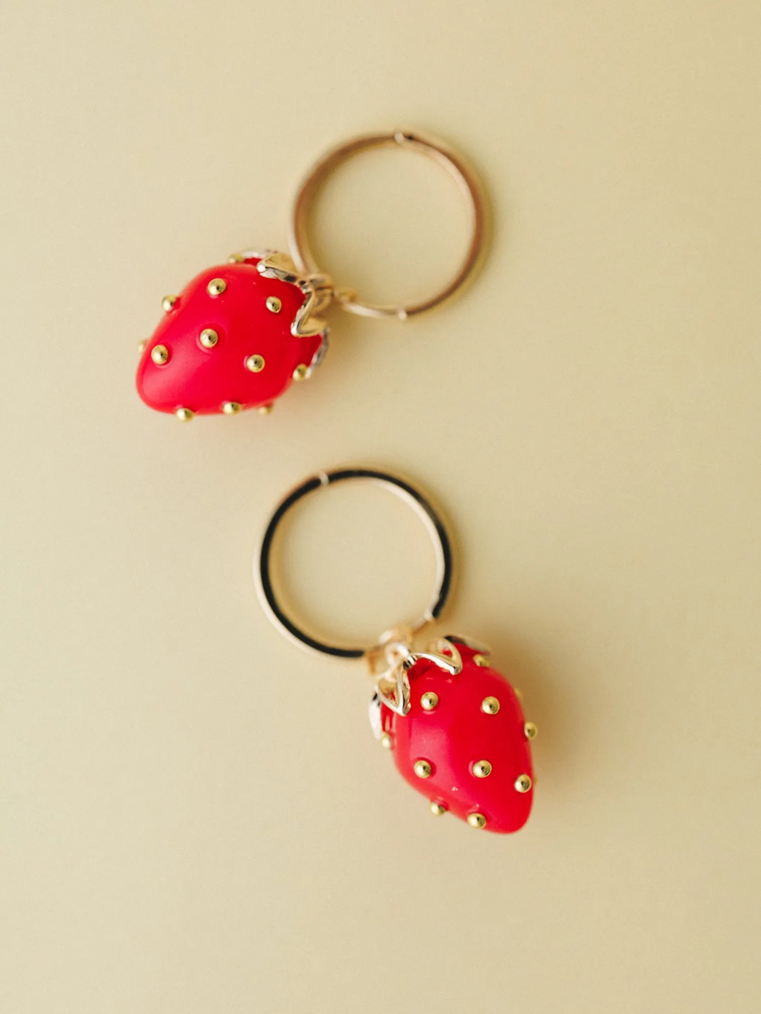 Strawberry Earrings - Gold