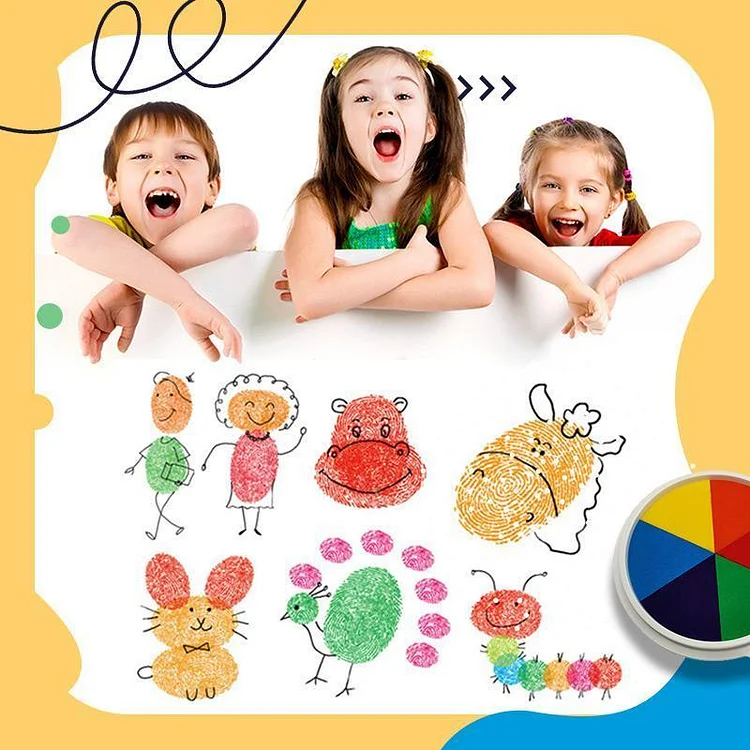 （Children's Day Promotion-50%）Funny Finger Painting Kit