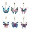 6Pcs DIY Diamond Painting Butterfly Keychain