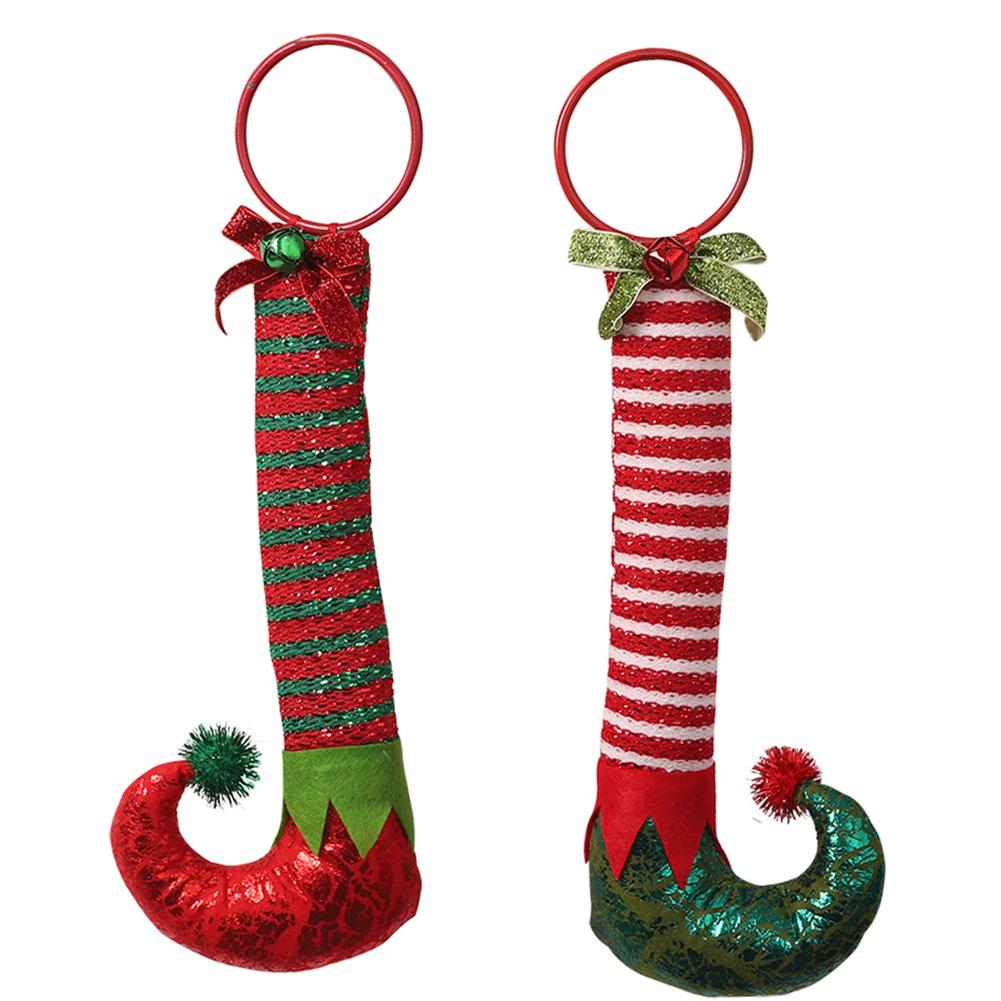 

Creative Elf Feet Hanging Hoops Door Knockers Christmas New Year Decoration, White, 501 Original