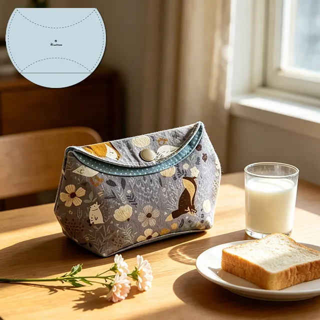 Easy & Quick Cute Makeup Pouch Sewing Template &ndash; With Instructions