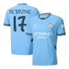 DE BRUYNE #17 Manchester City Home Soccer Jersey 2024/25 &ndash; UCL