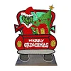 DIY Christmas Grinch Truck Diamond Painting Wooden Desktop Ornaments
