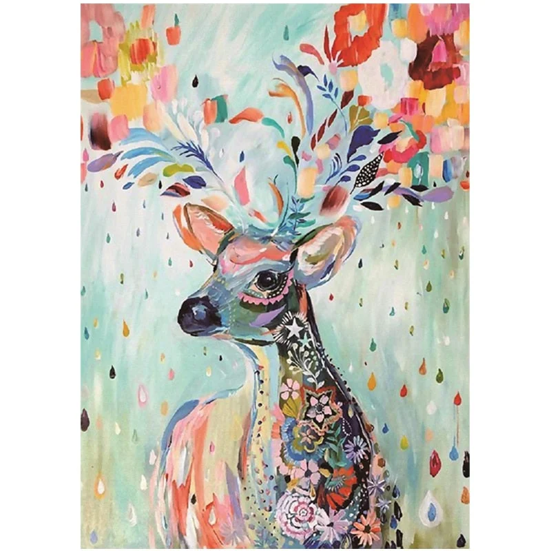 Jigsaw Puzzles 1000 Pieces Decompression Educational Toys for Children Adults Kids Decorative Painting Colorful Deer