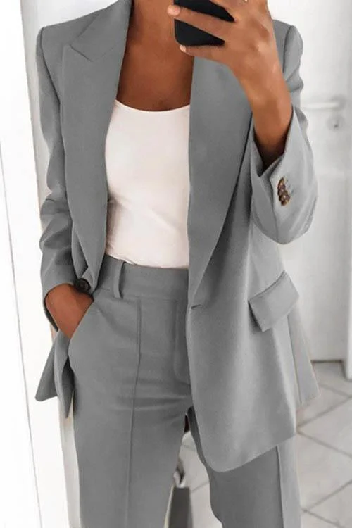 Easy Match Work Blazer and Pant Suit
