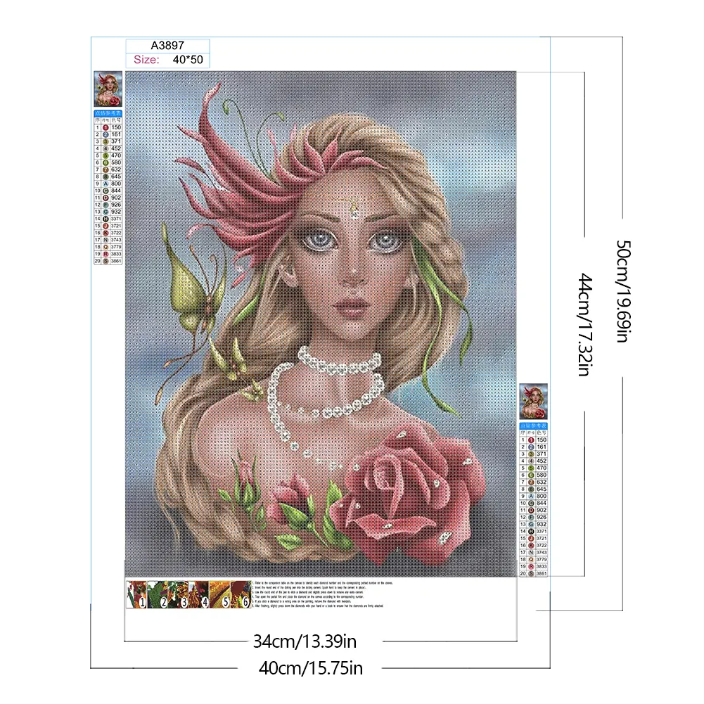 Full Round Diamond Painting 40*50cm - Girl