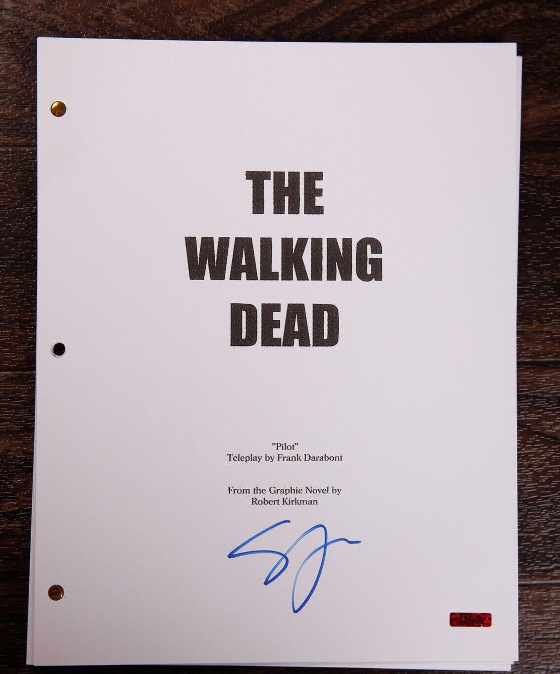 GFA The Walking Dead Glenn * STEVEN YEUN * Signed Full Episode Script AD6 COA