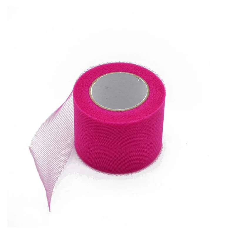 25yards 2inch Crystal Tulle Roll Organza Sheer Gauze Baby Shower Favor Wedding Car Decoration Party Home Garden Crafts Supplies