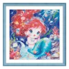 Mermaid Princess-14CT Stamped Cross Stitch Egyptian Cotton 65*65cm/25.59*25.59in(Big Size) tapestrymarket