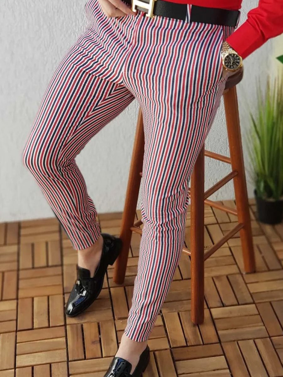 Men's Striped Casual Pants
