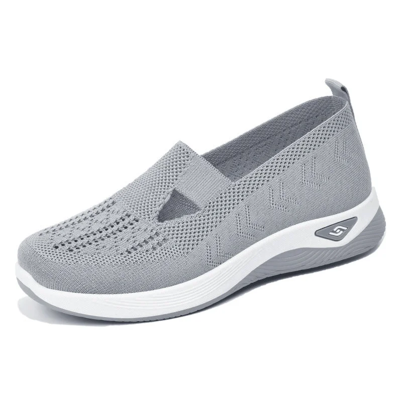 Women's Slip On Wide Arch Support Breathable Elderly Walking Sandals Shoes