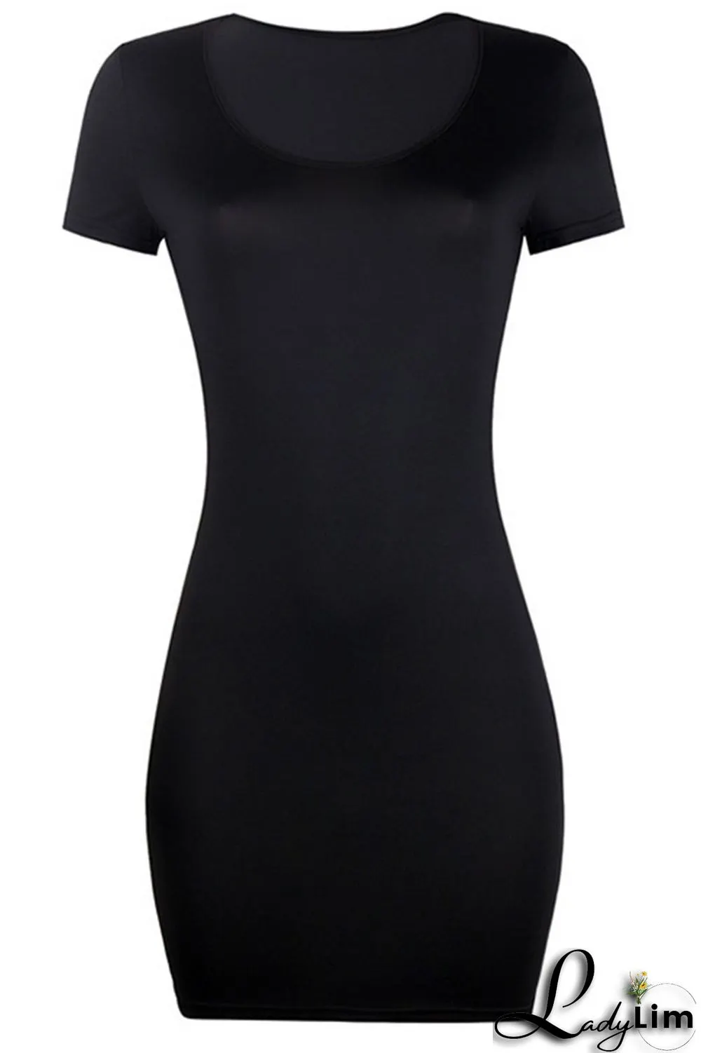 Red Sexy Casual Solid Split Joint U Neck Straight Dresses